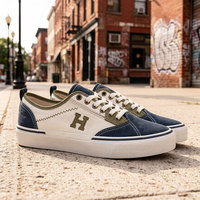 Baskets en toile rétro personnalisées pour hommes, fabrication OEM, marque privée, chaussures décontractées basses, faible MOQ, streetwear