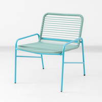 Ensemble de meubles de patio en métal à mailles métalliques, 3 pièces, imperméable, pour balcon extérieur, café, bistrot, table et chaises