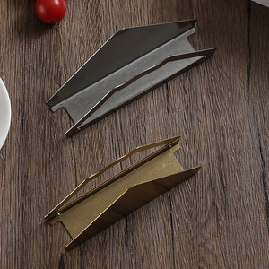 Stainless Steel Tissue Holder Gold Retro Industrial Style Free Standing Desktop Napkin Stand Creative Design - Product Image 1