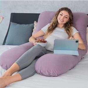 Oreiller <span class=keywords><strong>de</strong></span> <span class=keywords><strong>grossesse</strong></span> en forme <span class=keywords><strong>de</strong></span> <span class=keywords><strong>U</strong></span>, <span class=keywords><strong>coussin</strong></span> <span class=keywords><strong>de</strong></span> maternité pour le corps entier, soutien pour le ventre, le dos et les jambes, avec housse amovible lavable - Product Image 2
