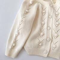 Conjunto de Cárdigan para Bebé Estilo Francés Chic, Cuello con Borlas, Atuendo Elegante, Traje de Suéter para Niños e Infantes
