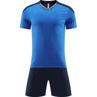 Ensemble de maillot de football en polyester terylène à manches courtes pour l'été, unisexe, pour matchs et entraînements, uniforme de football pour adultes