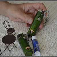 Gantungan Kunci Dompet Mini Tempat Lip Gloss, Tempat Lip Balm, Gantungan Tas Kulit, Gantungan Kunci Dompet Beruang Lucu, Gantungan Tas Silikon Custom