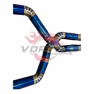 Vortex Titanium Valvetronic Exhaust fits F92 F93 M8 4.4T S63 Performance Racing Catback Muffler System Pie-cut Blue Kit - Product Image 5