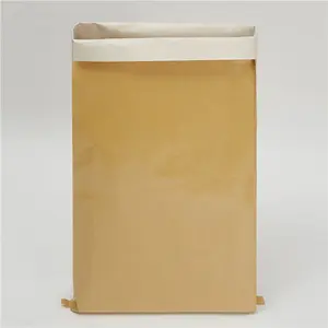 크래프트 종이 합성 짠 가방 50*70 노란색과 흰색 광택 방수 및 습기 방지 펀칭 비닐 봉투 도매