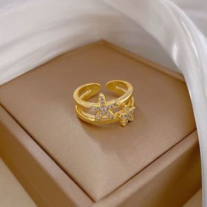Luxury 18K Gold Brass <b>Finger</b> <b>Ring</b> Zircon Gem Vintage Engagement <b>Rings</b> for Women Jewelry Accessories Anillo Femenino - Product Image 2