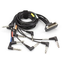 Câble audio professionnel personnalisé équilibré DB25 vers XLR ou Jack TRS 6,35 mm, faisceau audio 8 canaux, fil audio professionnel TRS 1/4 pouce
