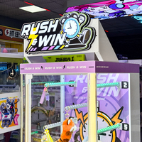 Máquina expendedora de premios operada con monedas, Juego de 7 segundos con luz LED para arcade de centro comercial, Máquina de juego de juguete con cronometraje y premios rápidos
