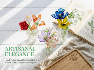 Decorazione <span class=keywords><strong>per</strong></span> la Casa, Mini Bouquet Fatto a Mano, Souvenir Personalizzato, Fiore in Vetro del Mese di Nascita, <span class=keywords><strong>Regalo</strong></span> <span class=keywords><strong>per</strong></span> <span class=keywords><strong>Lei</strong></span>, <span class=keywords><strong>Regalo</strong></span> di Compleanno <span class=keywords><strong>per</strong></span> la Mamma - Product Image 2
