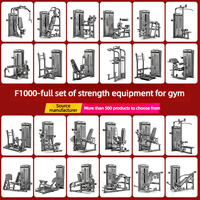 YUNQIAO YQ-F1000 Equipo de Gimnasio Mecánico Manual de Acero de Grado Comercial, Ajustable, para Press de Pecho Sentado, Abdominales y Levantamiento de Hombros