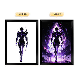 Boîte à lumière LED d'art d'ombre d'anime, tricolore, lumineuse, papier gravé et cadre en bois, lumière murale, impression UV, fer pour la décoration de la <span class=keywords><strong>chambre</strong></span> d'<span class=keywords><strong>otaku</strong></span> - Product Image 4