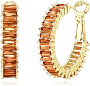 Ensemble de boucles d'oreilles empilables en cristal de cuivre, multi-percings, créoles huggie, clous d'oreilles à trois pierres, bijoux superposés pour femme, cadeau quotidien - Product Image 2