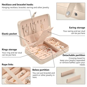 Custom Mermaid Organizer Jewelry Travel <b>Case</b> <b>Earring</b> Ring Storage Leather Jewelry Box - Product Image 3