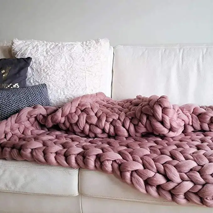 Home Decoratieve Slaapkamer Warm Winter Bed Dikke Gooi Gezellige Katoenen Stof Zachte Deken