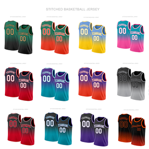 Maillots de <span class=keywords><strong>basket</strong></span>-ball européens sur mesure, imprimés, grande taille, en noir à dégradé gris, avec surpiqûres en twill pour le jeu d'équipe - Product Image 5