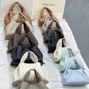 Sac à bandoulière en cuir véritable pour femme French Polens, style minimaliste urbain, avec fermeture éclair et fermoir magnétique - Product Image 1