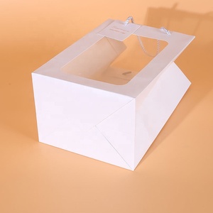 Bán buôn giá rẻ ngà ban Quà tặng Túi giấy với dây màu trắng xử lý cửa sổ màu trắng cho hàng thủ công nến khung ảnh - Product Image 5