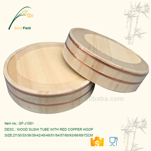 Hangiri japonais pour <span class=keywords><strong>sushi</strong></span>, <span class=keywords><strong>kit</strong></span> de <span class=keywords><strong>sushi</strong></span> en bois de pin de qualité supérieure, outils à <span class=keywords><strong>sushi</strong></span>, cuisine en bois, nourriture avec anneau en cuivre, bacs à riz durables - Product Image 5