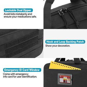 Durable Nylon Fashion Travel <b>Medicine</b> Pill <b>Bottle</b> Organizer Bag with Waist Strap and Zipper Closure - Product Image 3