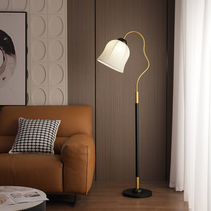 Lámpara de Pie con Fuente de Luz LED, Cubierta de Tela, Luz Tricolor, para Sala de Estar, Dormitorio, con Interruptor de Control - Product Image 4