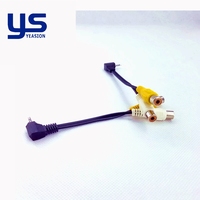 Cable Adaptador Portátil Personalizado con Interfaz de Cámara de 3.5mm TRRS a Salidas Duales RCA Hembra en Forma de L con Agarre Antideslizante al por Mayor