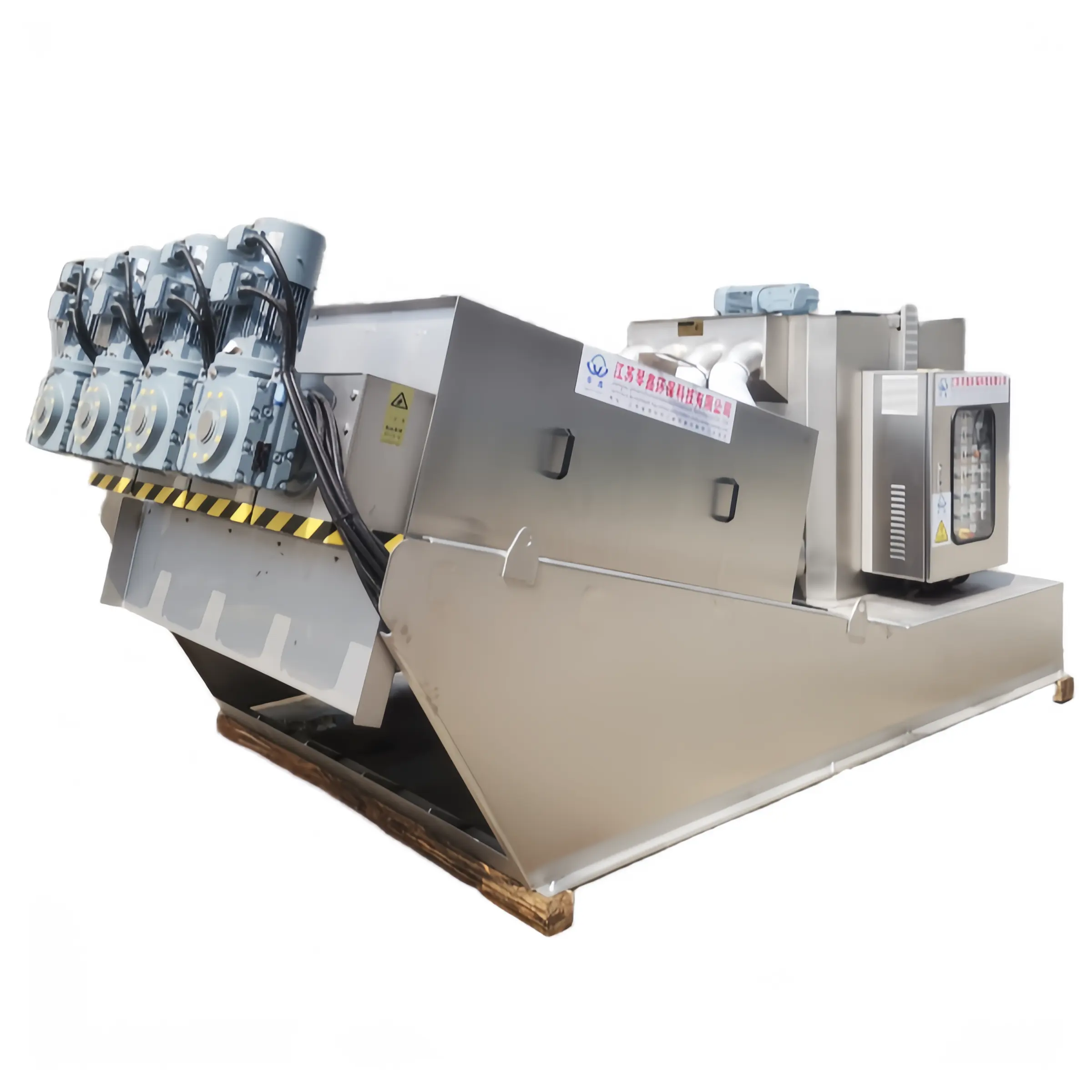 Solid Liquid Separation Equipment Volute Screw Press Sludge Dewatering Machine