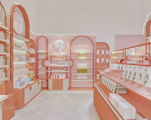 BRUTALIST Custom Factory Retail Tienda de cosméticos de madera Display Showcase Soporte de maquillaje Modelo BEAUTY SHOP para Retail Design para - Product Image 5