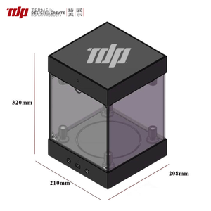 TERMEIN Boîte de présentation d'<span class=keywords><strong>action</strong></span> figures en acrylique avec éclairage LED RGB moderne et transparente, avec base rotative - Product Image 4