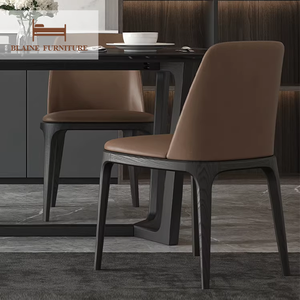 Silla de Comedor Moderna de Lujo, Silla de Desayuno Estilo <span class=keywords><strong>Continental</strong></span> con Marco de Madera de Fresno y Tapicería de Microfibra - Product Image 5