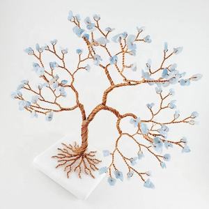 Natural <b>Crystal</b> <b>Chip</b> Aquamarine Wire Wrapped Tree of Life Stone <b>Chip</b> Tree <b>Crystal</b> <b>Chip</b> Healing Gemstone Agate Decoration Gifts - Product Image 5