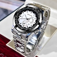 Montre à quartz pour homme, style nouveau, tendance, de haute qualité, avec calendrier, bracelet en acrylique, non mécanique