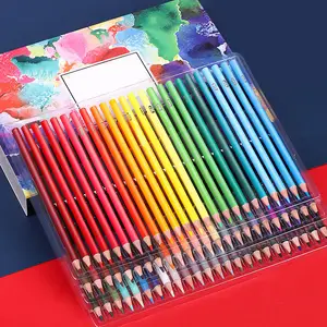 Kualitas Tinggi 12 24 36 72 Warna Pensil Kayu Set Pensil Warna Kustom dengan Kotak Kertas Pensil Mewarnai untuk Hadiah Anak-anak