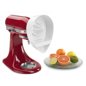Accessoire presse-agrumes pour batteur sur socle <span class=keywords><strong>KitchenAid</strong></span>, compatible avec les modèles à tête inclinable et à levage de bol de 3,5 à 8 QT, passe au lave-vaisselle, blanc - Product Image 1