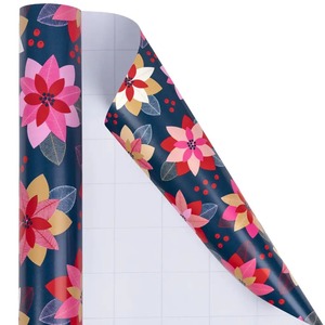 Custom Eco-Friendly Recyclable Floral <b>Pattern</b> Gift Packaging <b>Paper</b> Roll Double-Sided Art Waterproof 100GSM Digital Printing - Product Image 2