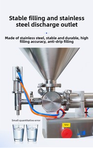 Máy làm đầy piston không nhỏ giọt, dễ dàng làm sạch cho Chất kết dính dính và bột nhão hóa học - Product Image 5