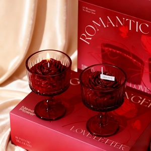 Velas aromáticas de flores para interiores de larga duración para bodas, aromaterapia, vela perfumada de cera de soja - Product Image 5