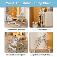 Chaise haute pour bébé Clafbebe, vente flash, réglable, portable, avec fonctions de sécurité, pliable