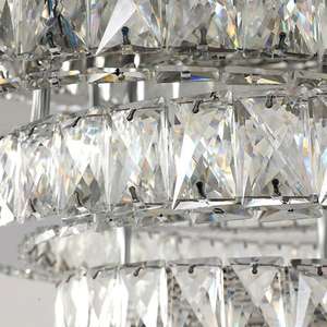 Lampu Langit-langit Pabrik Lampu Modern Remote Control <span class=keywords><strong>Mp3</strong></span> Led Pencahayaan Dalam Ruangan K9 Kristal Lampu Langit-langit Persegi 500x500mm - Product Image 4