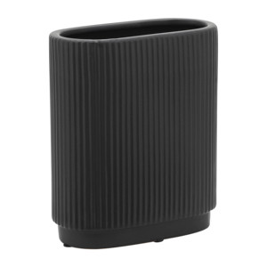 Vaso in ceramica moderno a coste, elegante vaso decorativo per soggiorno, decorazione per la casa, decorazione per camera da letto - Product Image 1