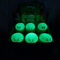 Jouets anti-stress à presser en TPR sur le thème du Grinch, en forme de petits pains vapeur, boîtes surprises cadeaux, emballés individuellement, simulation créative
