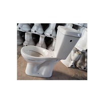 GREPL WC à poser au sol, élégant et moderne, en céramique et PP, deux pièces, style iranien, à double chasse, avec siphon en S, blanc, de fabricant indien