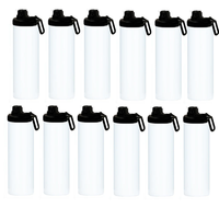Bouteille d'eau portable en acier inoxydable vierge pour sublimation, avec bouchon, tasse à café, mug, thermos isotherme sous vide