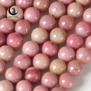 Perles en <span class=keywords><strong>rhodonite</strong></span> naturelle <span class=keywords><strong>de</strong></span> 6/8/10 mm en gros, pierres précieuses rondes en rhodolite, perles en vrac pour la fabrication <span class=keywords><strong>de</strong></span> bijoux - Product Image 1