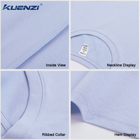 T-shirt femme Kuenzi sans repassage, anti-boulochage, sensation de fraîcheur, 70% coton 30% Sorona, 180GSM, col rond, manches courtes, logo personnalisé