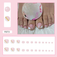 Simple pur blanc français diamant cassé pied porter poudre ongles frais ongles en gros rond couverture complète amovible pied ongles