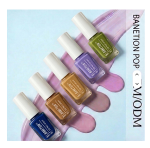 Vernis à ongles soyeux 8 couleurs, collection arc-en-ciel, finition brillante, vernis à ongles haute brillance, longue tenue, séchage rapide, kit de nail art - Product Image 3