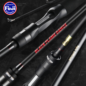 <span class=keywords><strong>Canne</strong></span> à Pêche Baitcasting en Fibre de Carbone avec Anneaux Fuji, 1.68m 1.98m 2.1m, pour Achigan <span class=keywords><strong>Brochet</strong></span> Truite Perche et Pêche au Lancer - Product Image 1