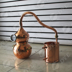 DYE 2L Mikro-Destillieranlage für Schwarzgebrannten, Pot-Still-Destillationsapparatur, Kupfer-Alambic mit Zwiebelhelm, Destillierkolben für Whisky- und Weinherstellung - Product Image 6