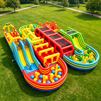 Structure gonflable commerciale avec toboggan pour enfants et adultes, idéale pour les fêtes et la location, trampoline de divertissement extérieur