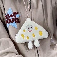 Gantungan Kunci Dompet Boneka Sandwich Kartun, Boneka Plush Custom, Liontin Kartun Lucu, Tas Ransel, Tas Selempang, Kalung Boneka Plush